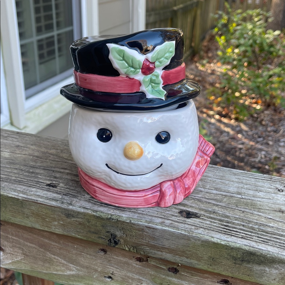 Ceramic Snowman Cookie Jar
